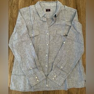 UNTUCKit 100% Linen “Eventide” Button Down Shirt. Women’s Size 16. Brand New.